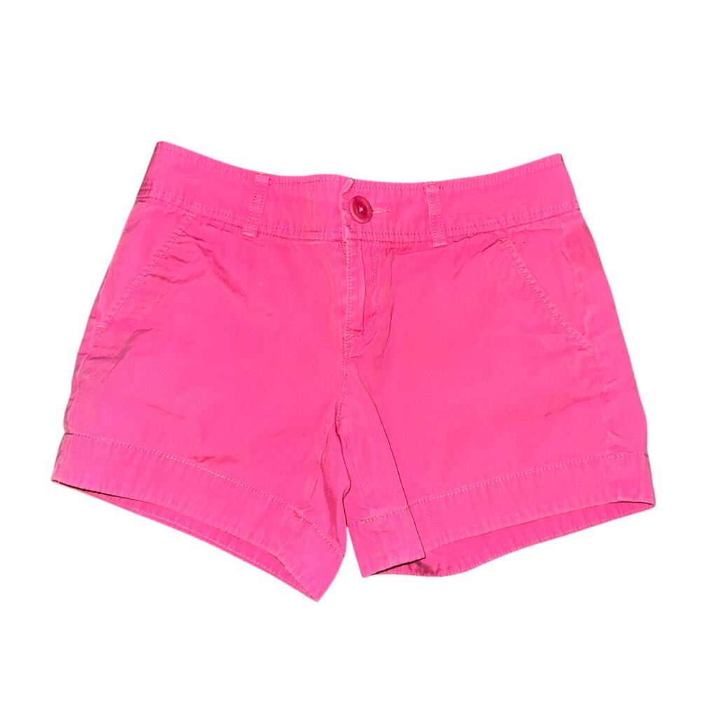 Lilly Pulitzer Shorts Women's Size 0 Hotty Pink Mid Rise Pockets 5"